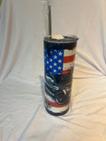 Patriotic Flag Mustang 
Tumbler