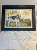 “Farm Fresh” Framed Metal Sign 15x11.5