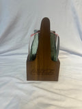 Wooden Coca Cola Salt and Pepper Carrier Set
