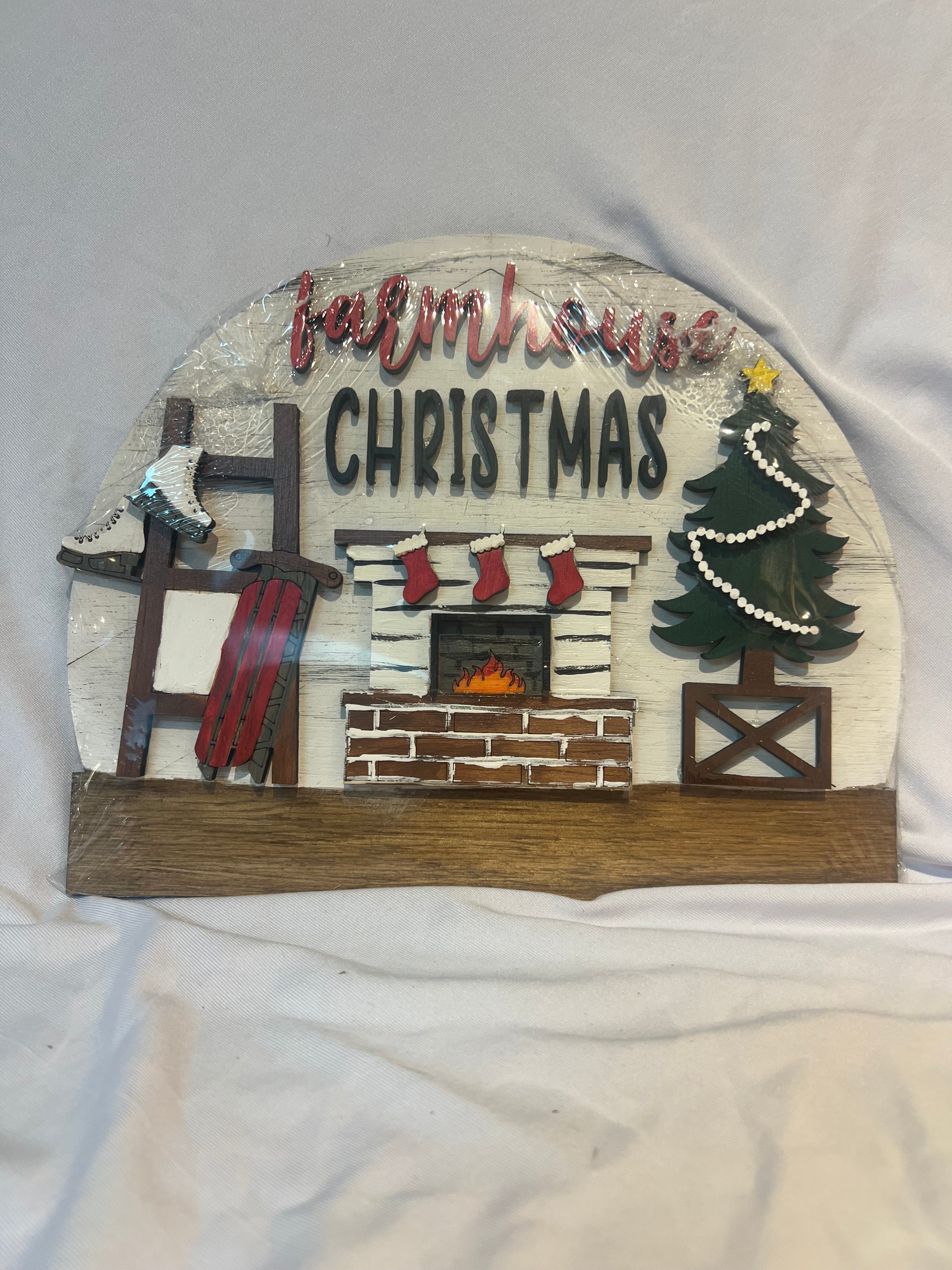 "Farmhouse Christmas" Welcome Sign Insert