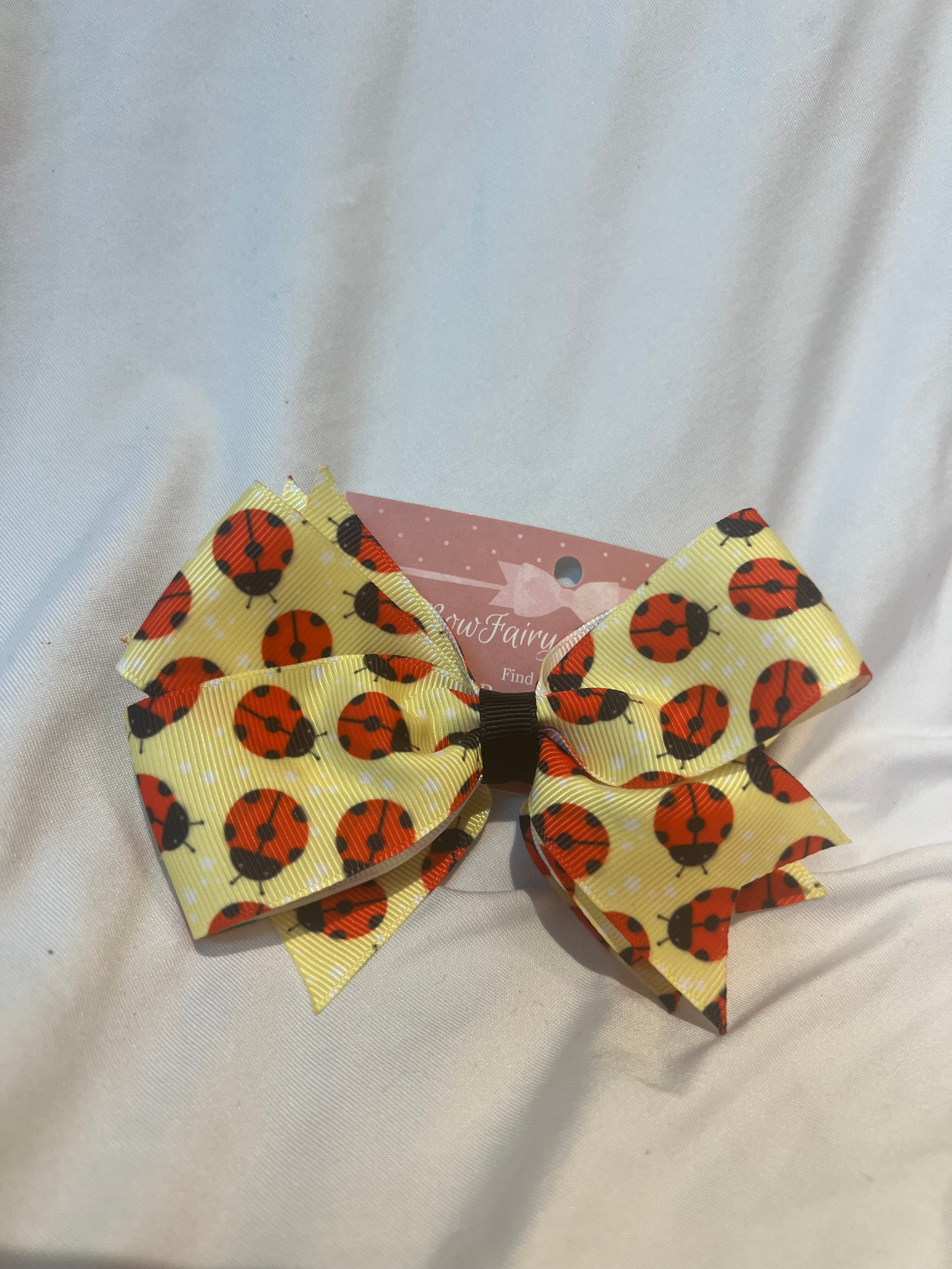 Ladybug hair Bow