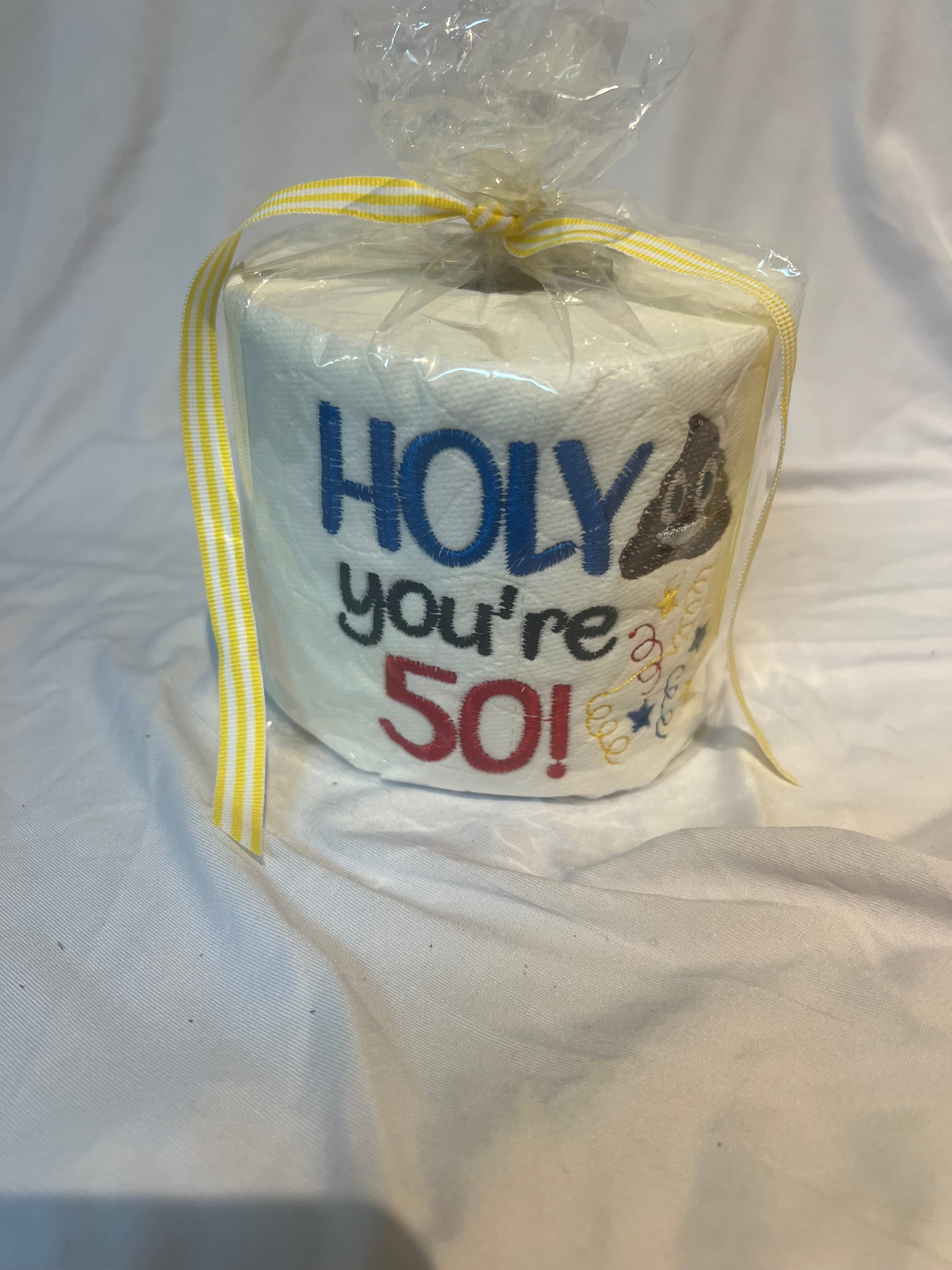 “Holy You’re …” Funny Embroidered Toilet Paper