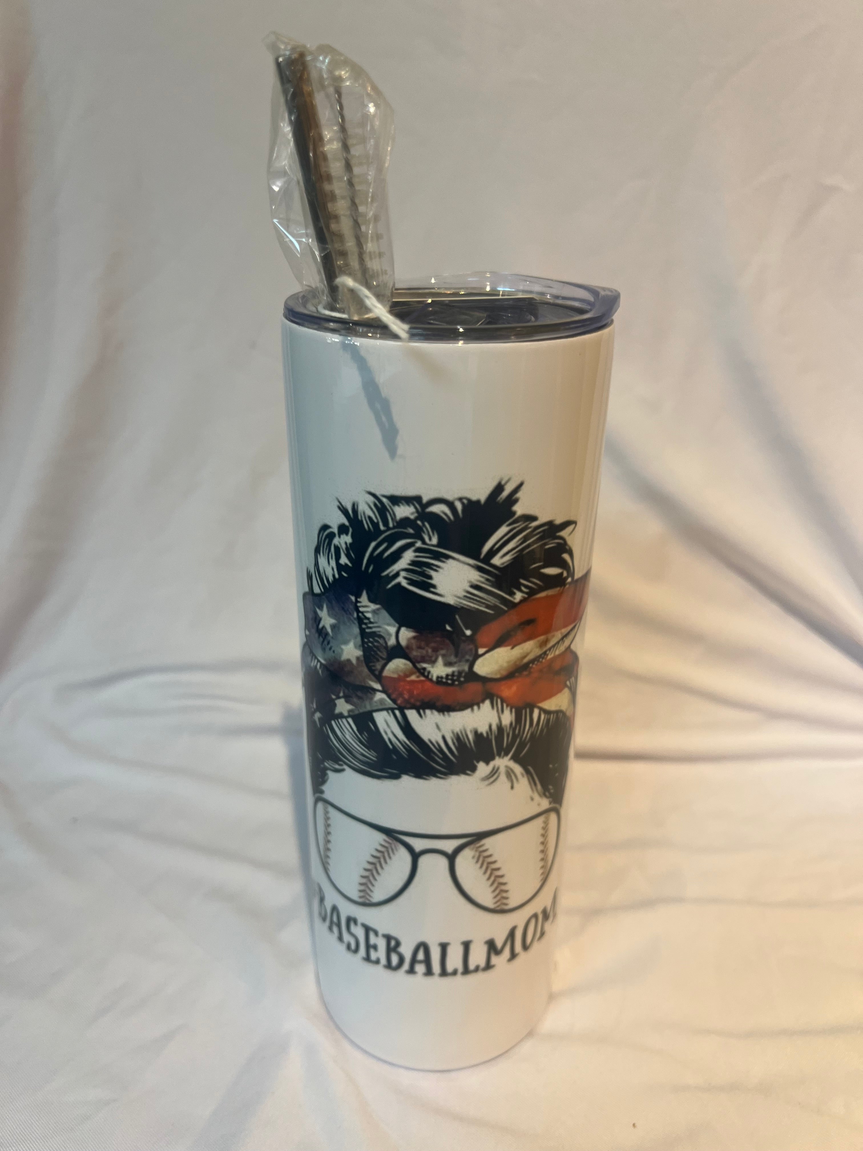 " Baseball 
Mom” Tumbler